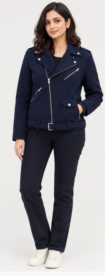 House of Vedas Women's Short (Biker) Jacket  HM-511 .