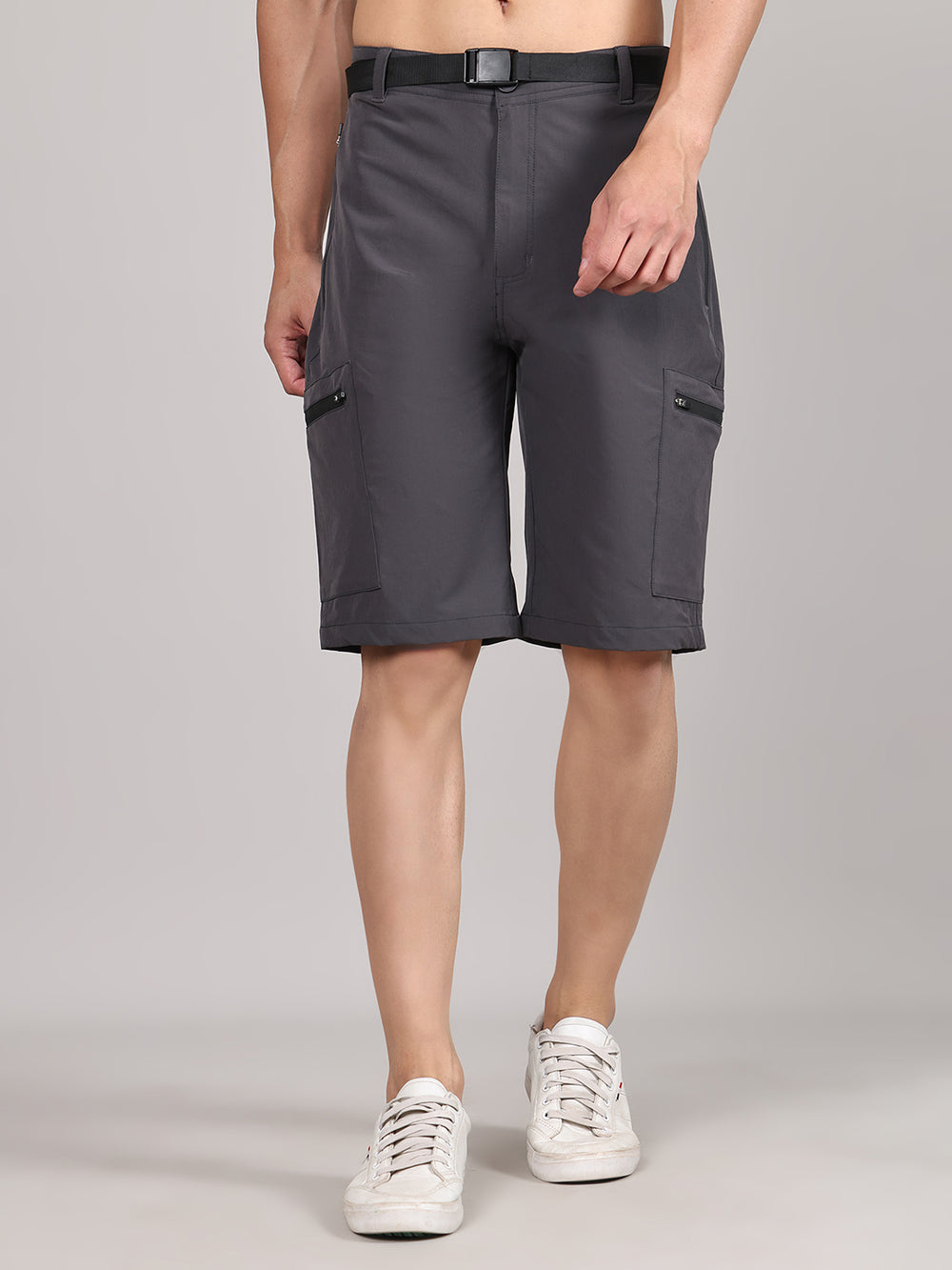 Men Training or Gym Cargo Shorts HM-2201 - Charcoal