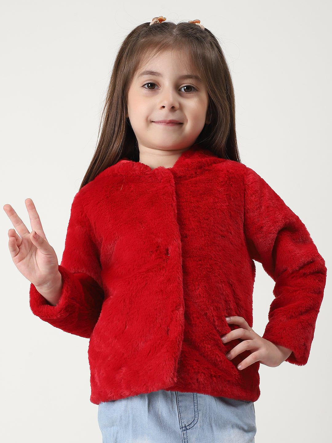 Girls Jacket HM-1108B - Red