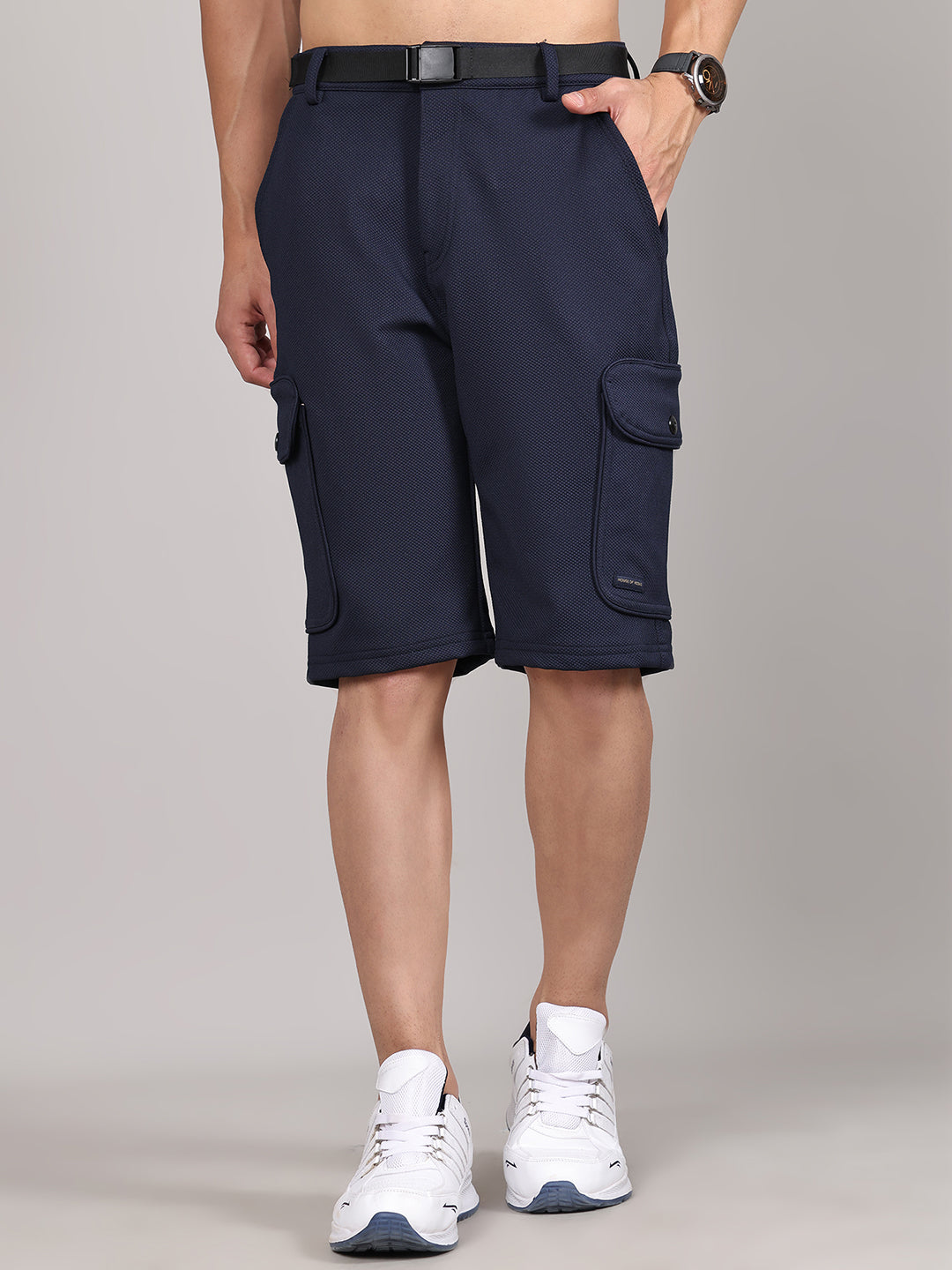 Men Training or Gym Cargo Shorts HM-2204 - Navy