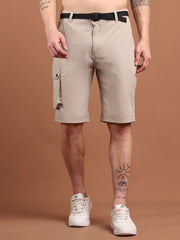 Men Regular Fit Training or Gym Cargo Shorts HM-2203 - Stone