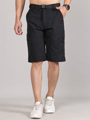 Men Training or Gym Cargo Shorts HM-2202 - Black