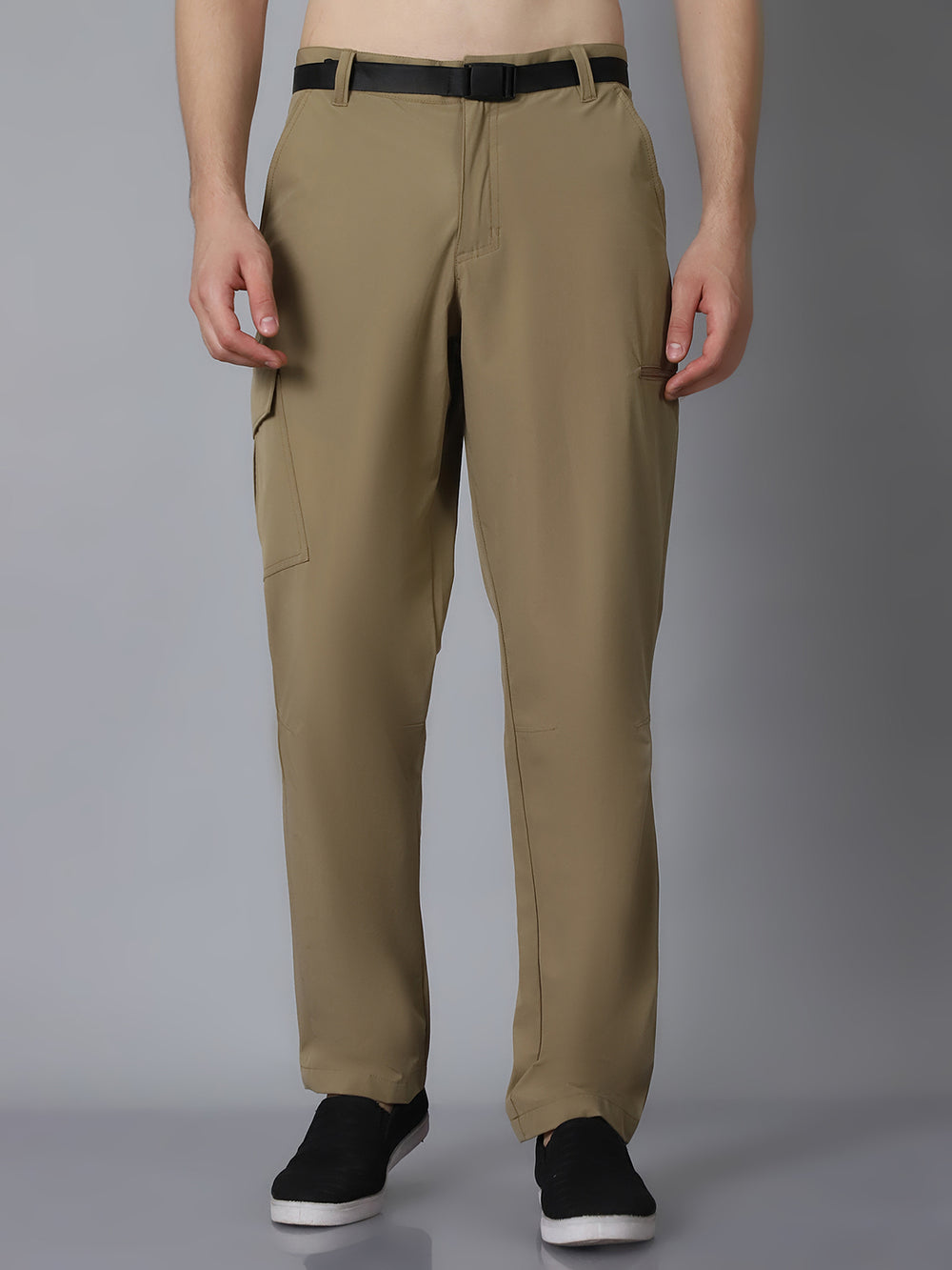 Men Comfort Easy Wash Cargo Trousers HM-2062 - Beige