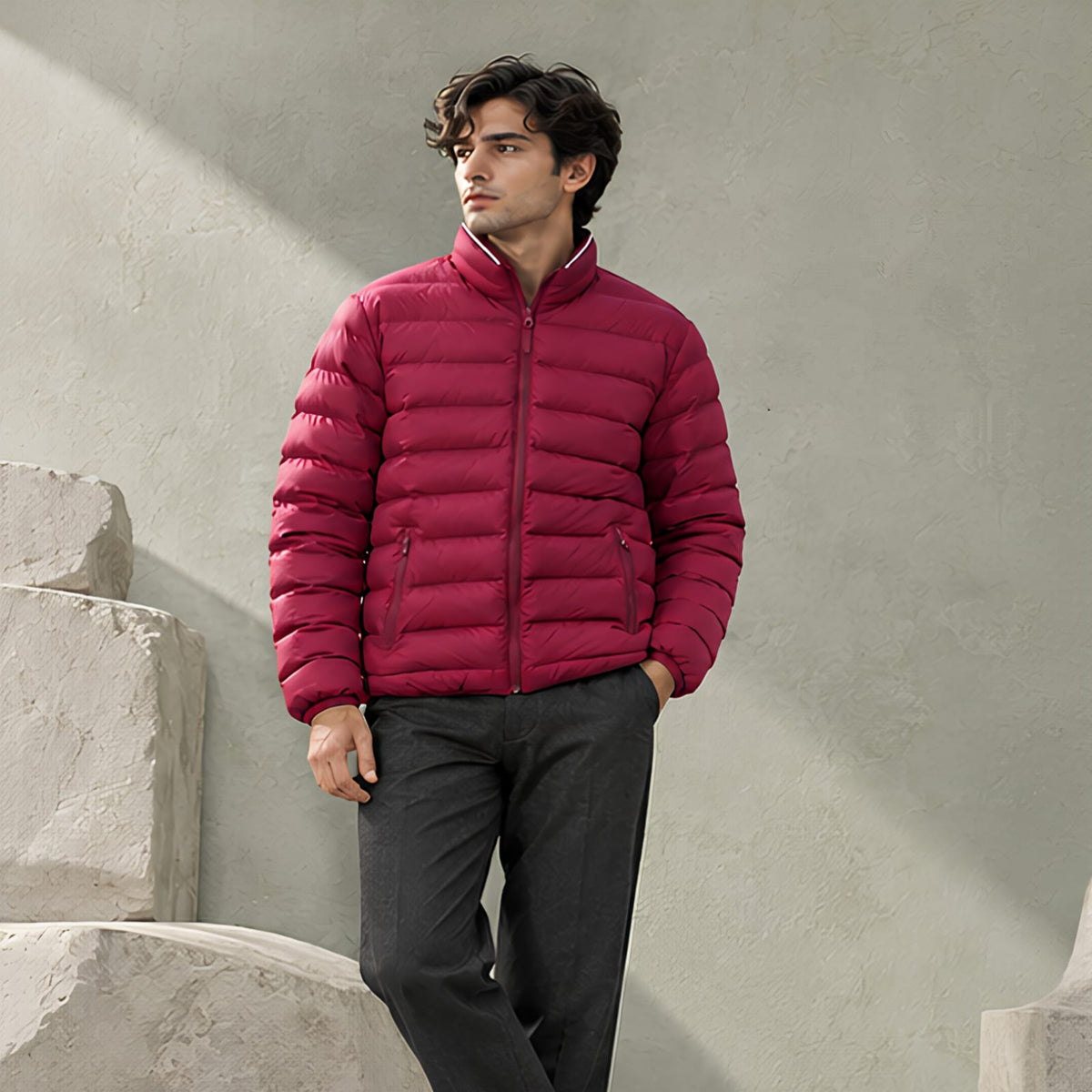 Men Jacket SGKJK-451 - Maroon