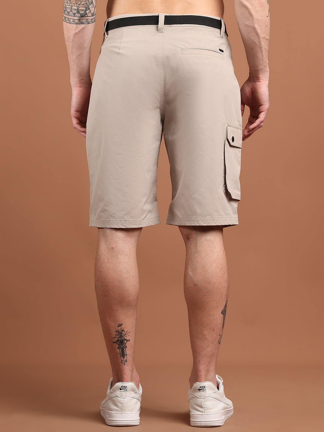 Men Regular Fit Training or Gym Cargo Shorts HM-2203 - Stone