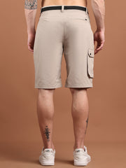 Men Regular Fit Training or Gym Cargo Shorts HM-2203 - Stone