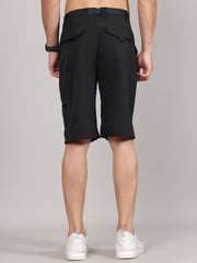 Men Training or Gym Cargo Shorts HM-2202 - Black
