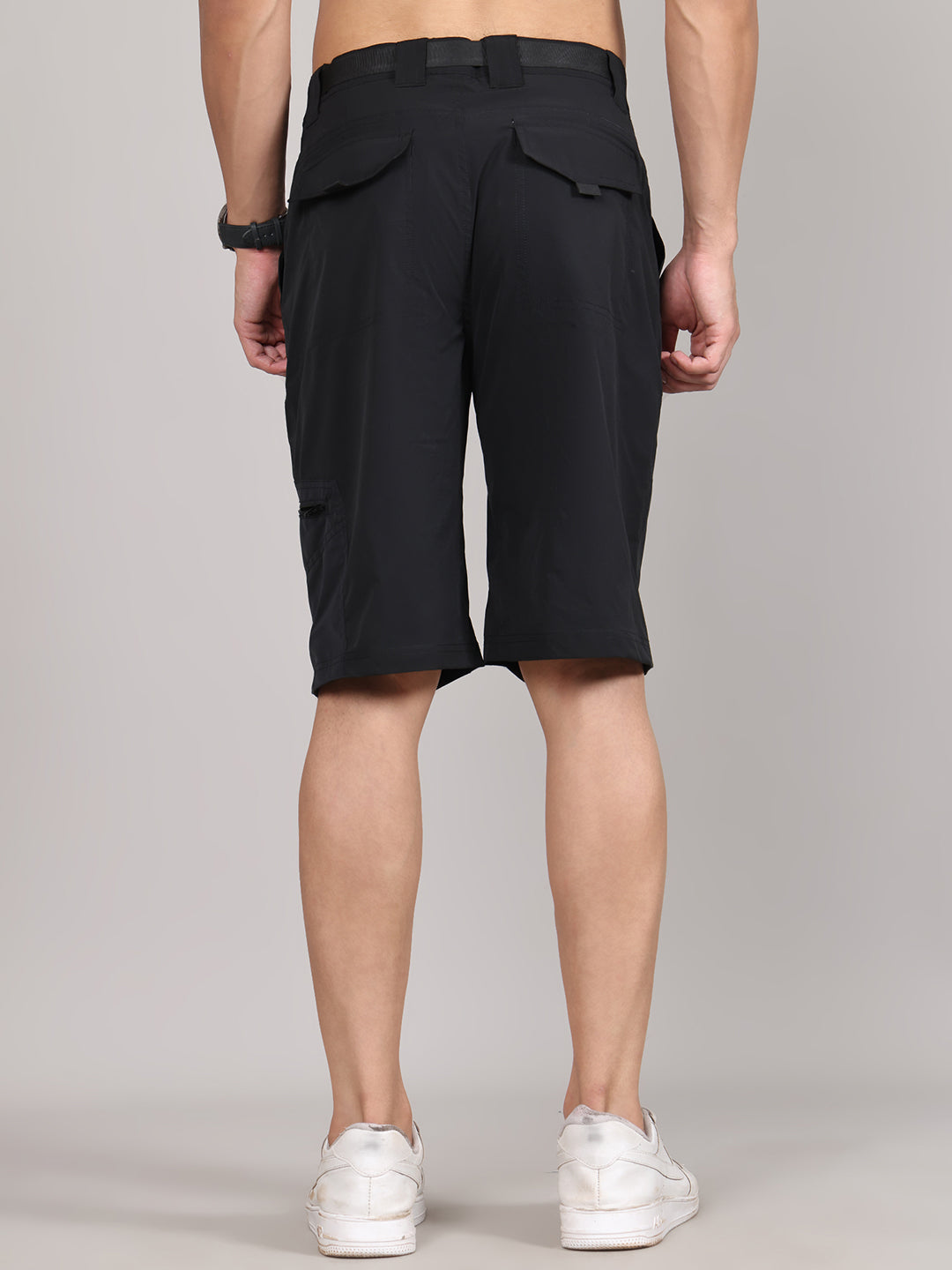 Men Training or Gym Cargo Shorts HM-2202 - Black
