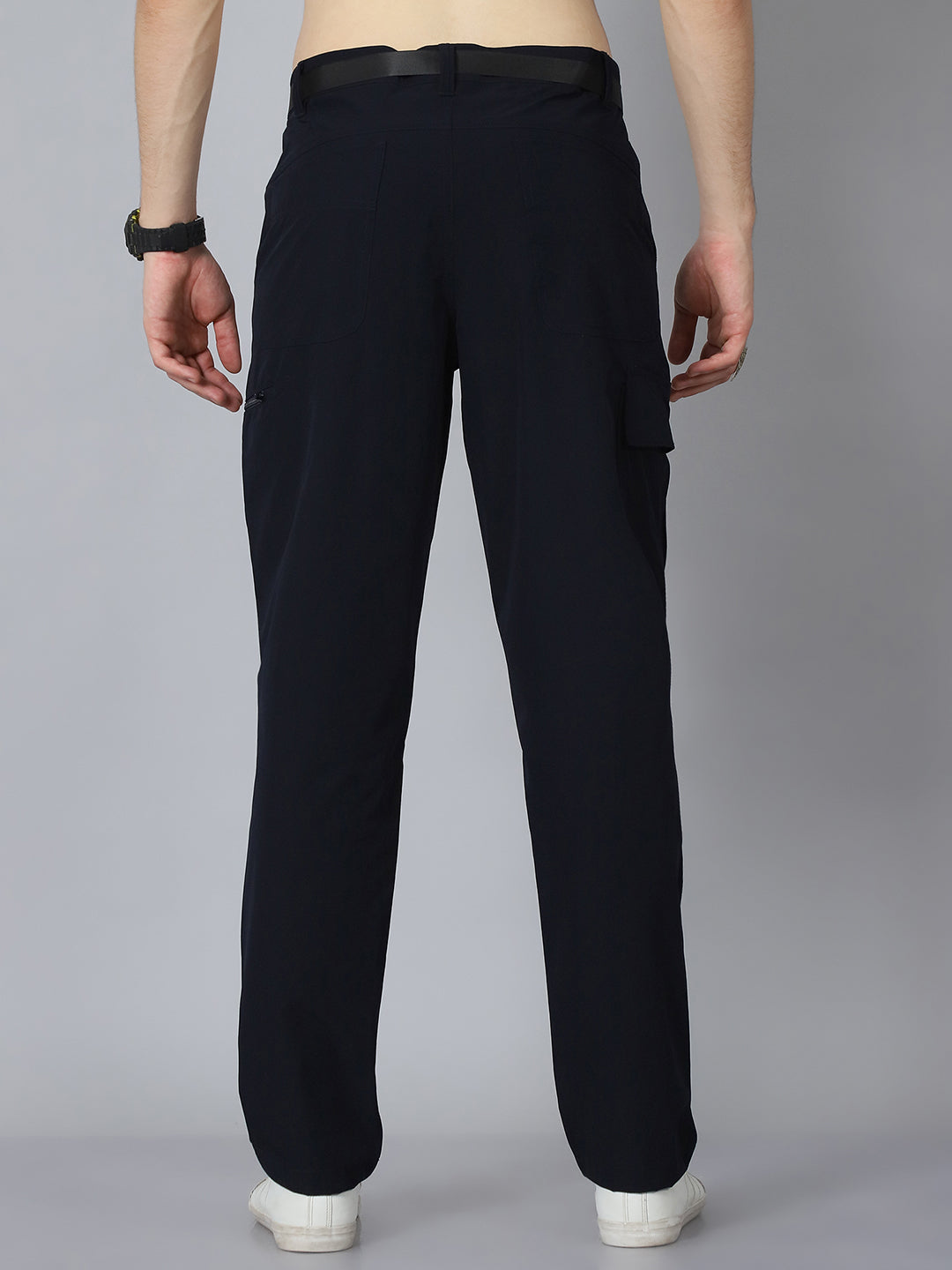 Men Comfort Easy Wash Cargo Trousers HM-2061 - Navy