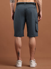 Men Regular Fit Training or Gym Cargo Shorts HM-2203 - Charcoal