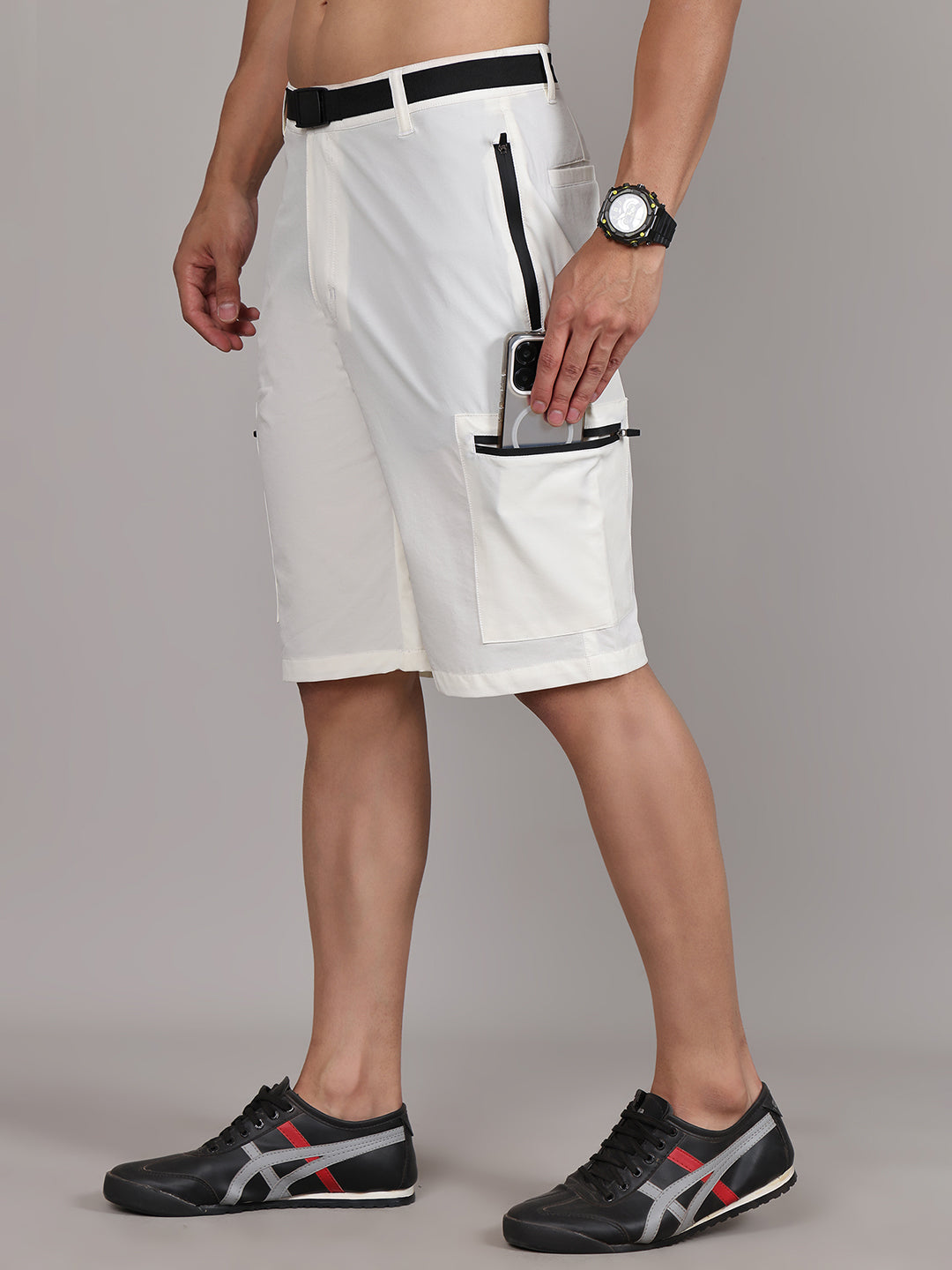 Men Training or Gym Cargo Shorts HM-2201 - Stone