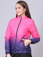 Women Jacket HM-474 - Pink / Blue