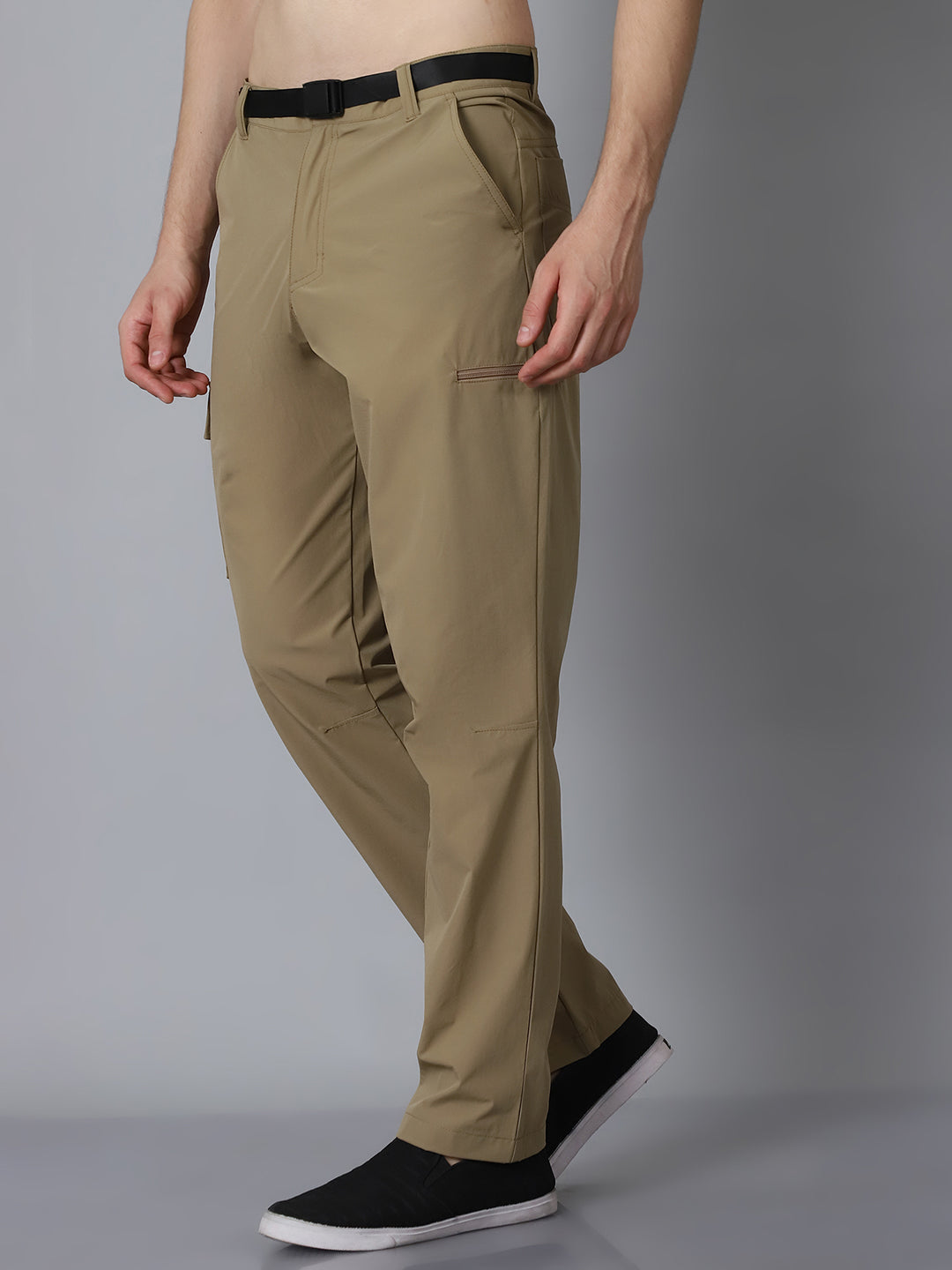 Men Comfort Easy Wash Cargo Trousers HM-2062 - Beige