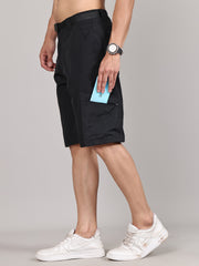 Men Training or Gym Cargo Shorts HM-2202 - Black