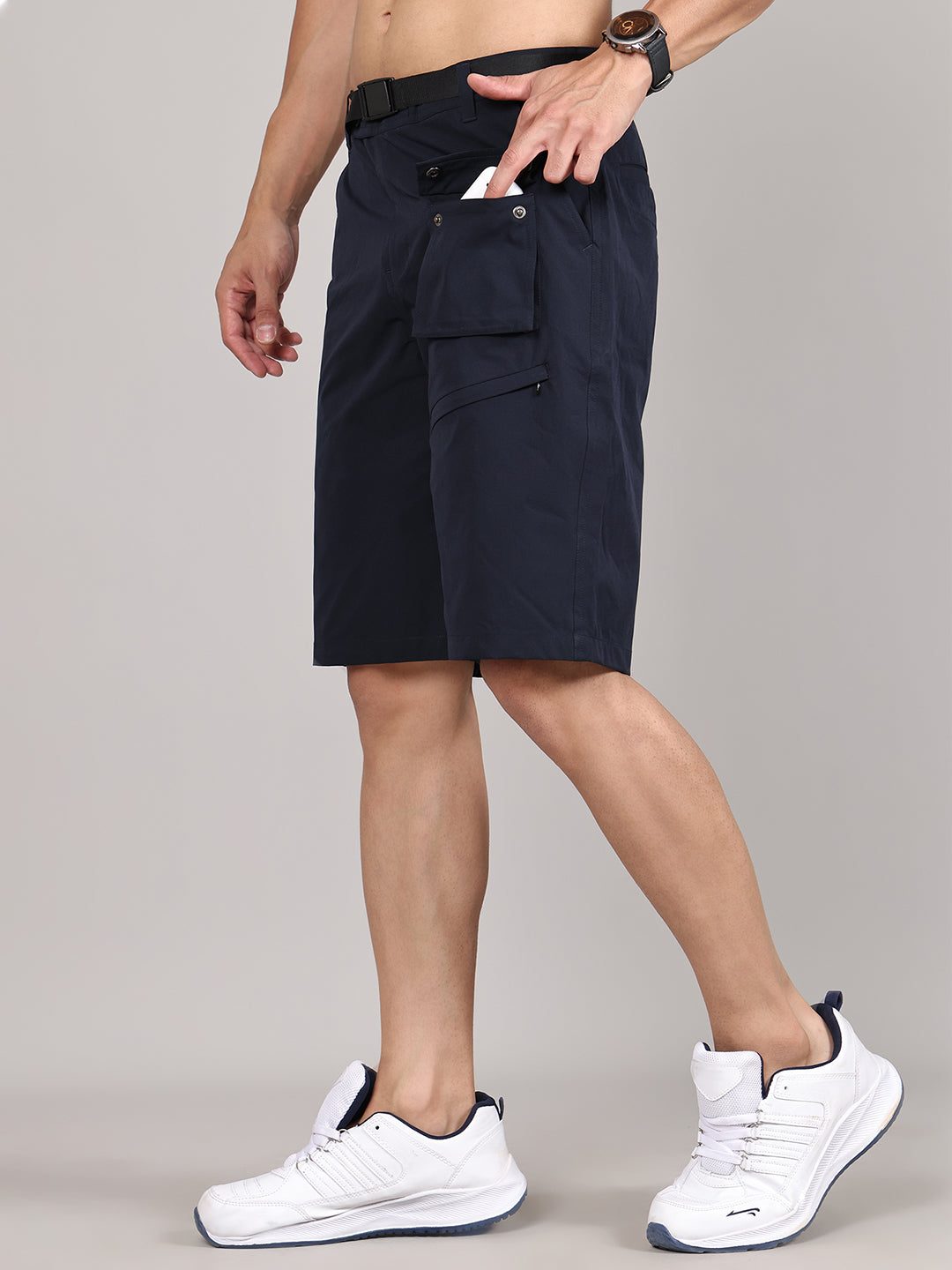 Men Training or Gym Cargo Shorts HM-2205 - Navy