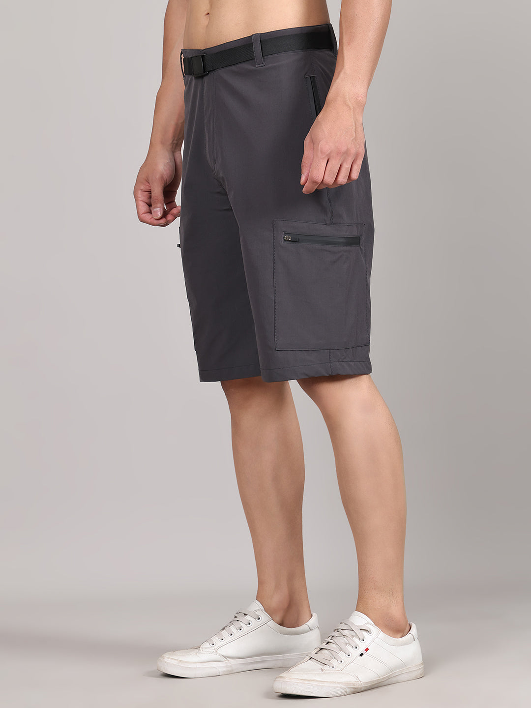 Men Training or Gym Cargo Shorts HM-2201 - Charcoal
