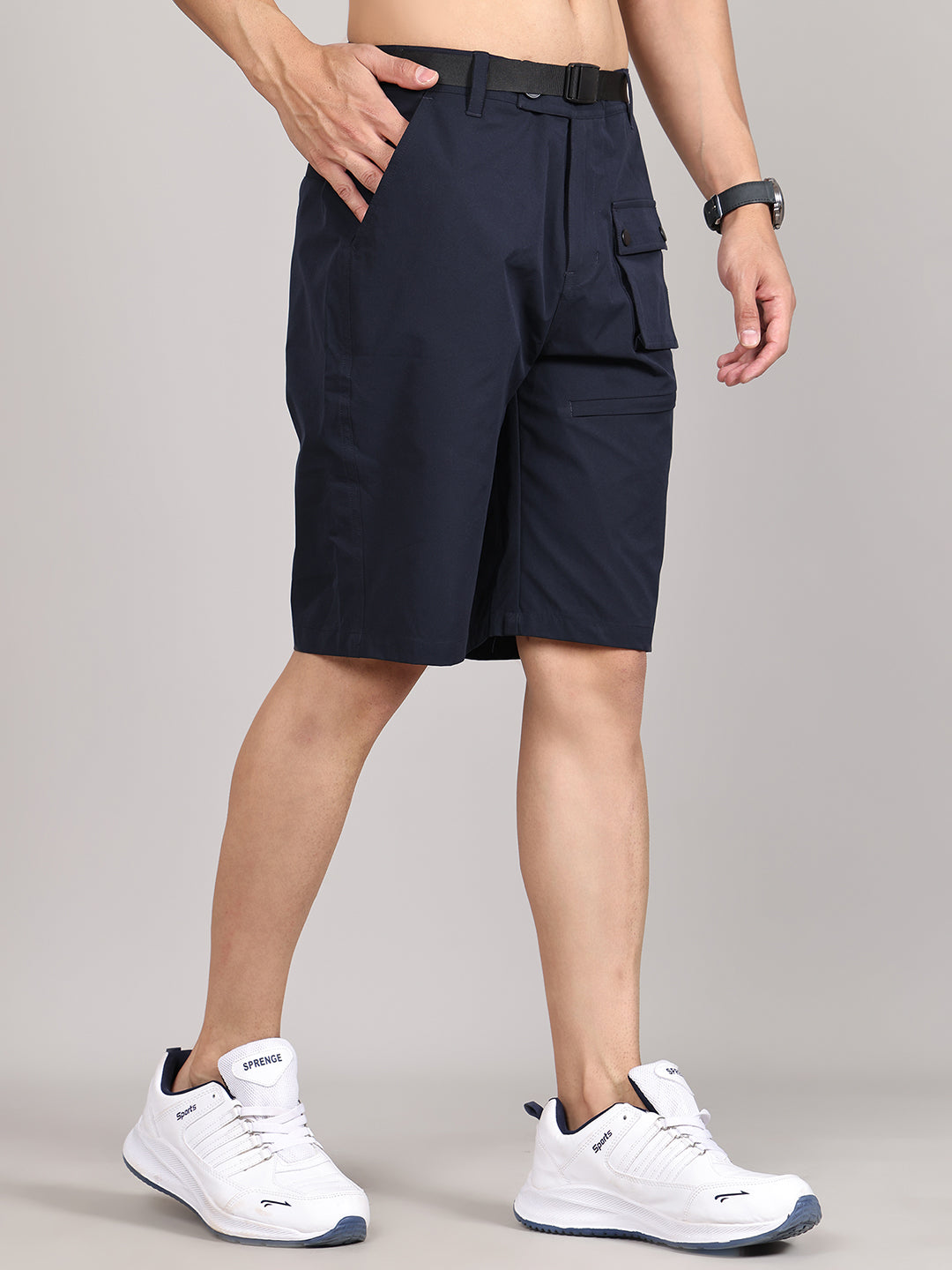Men Training or Gym Cargo Shorts HM-2205 - Navy