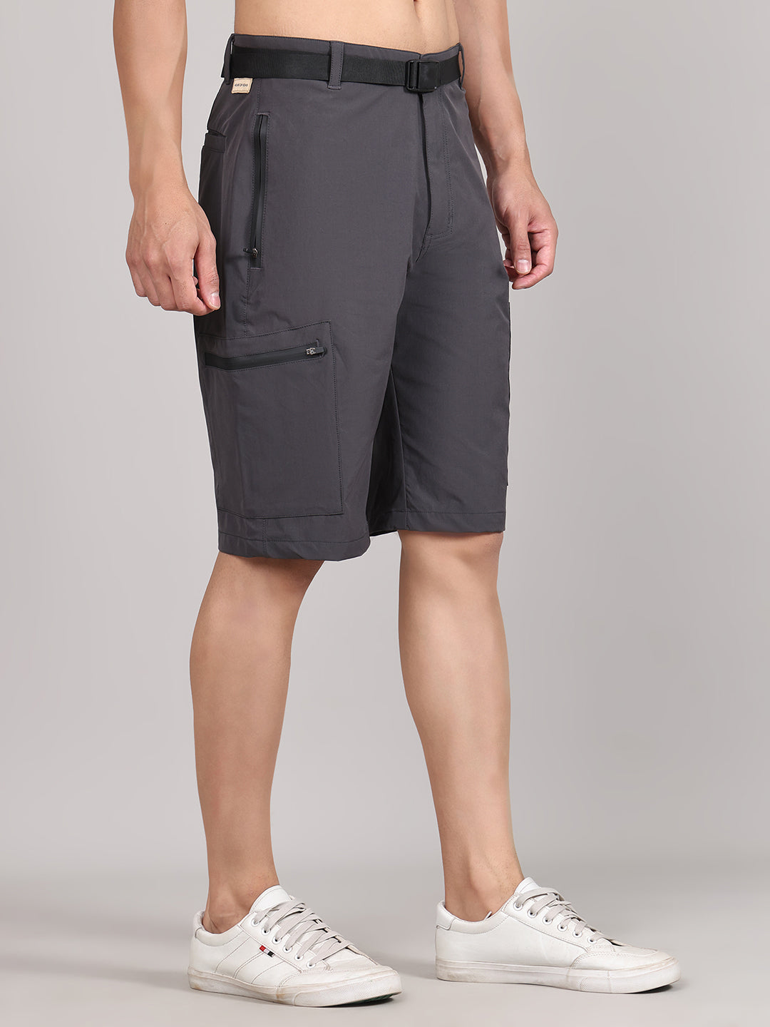 Men Training or Gym Cargo Shorts HM-2201 - Charcoal
