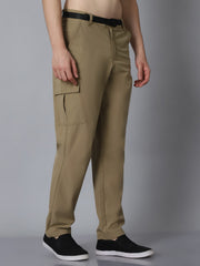 Men Comfort Easy Wash Cargo Trousers HM-2062 - Beige
