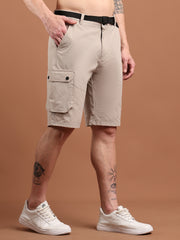 Men Regular Fit Training or Gym Cargo Shorts HM-2203 - Stone