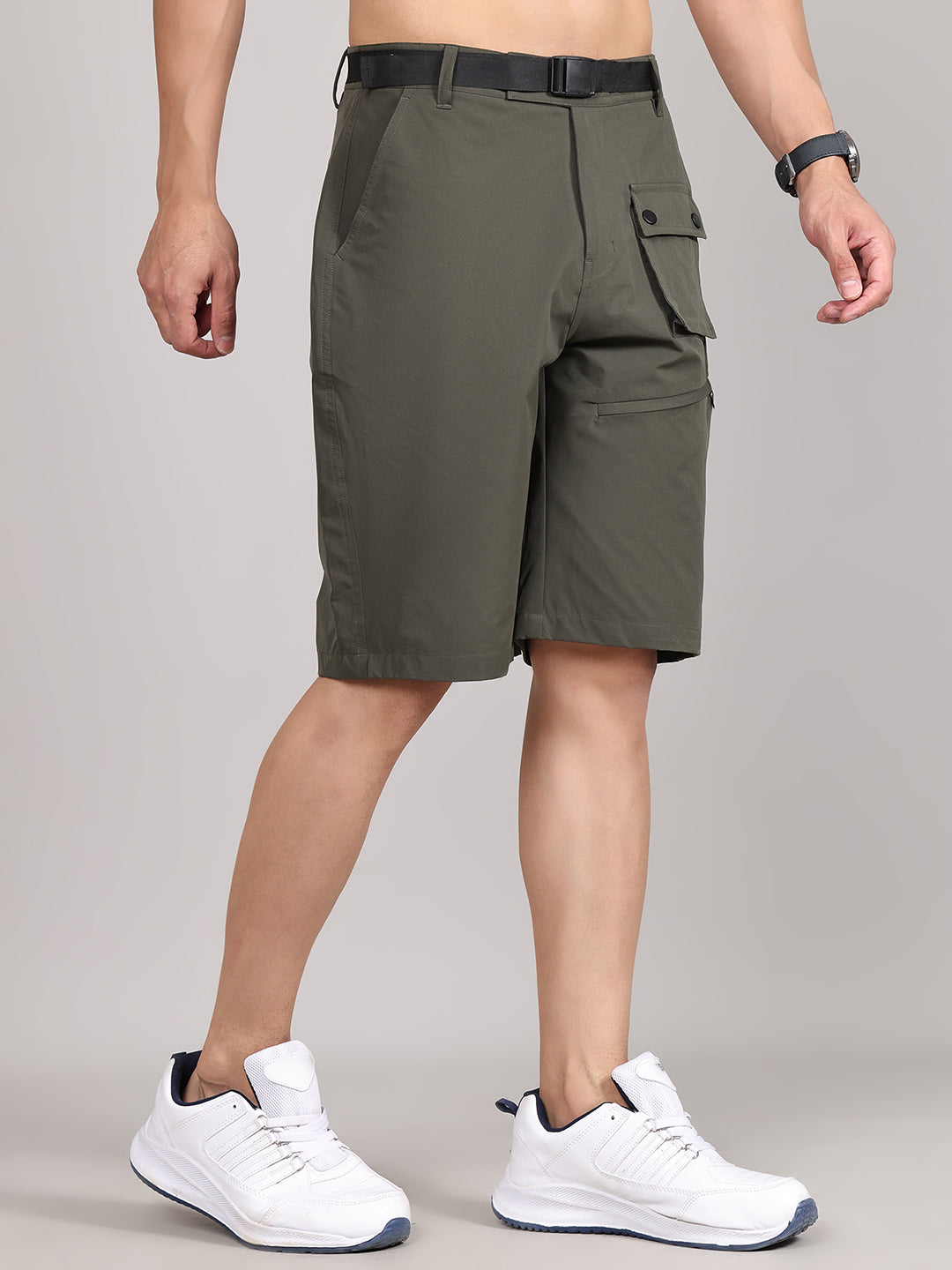 Men Training or Gym Cargo Shorts HM-2205 - Olive