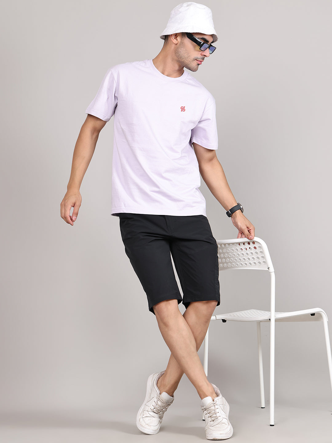 Men Training or Gym Cargo Shorts HM-2202 - Black