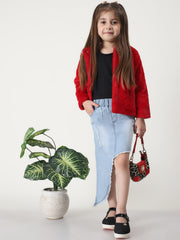 Girls Jacket HM-1108B - Red