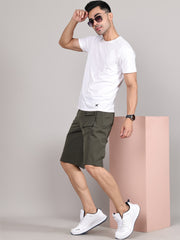 Men Training or Gym Cargo Shorts HM-2205 - Olive