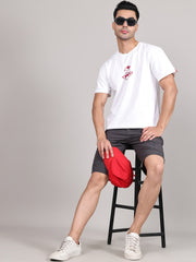 Men Training or Gym Cargo Shorts HM-2201 - Charcoal