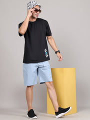 Men Training or Gym Cargo Shorts HM-2205 - Sky