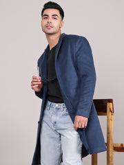 Men Notched Lapel Overcoat HMC-505 - Airforce