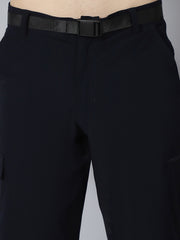 Men Comfort Easy Wash Cargo Trousers HM-2061 - Navy