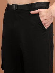 Men Regular Fit Training or Gym Cargo Shorts HM-2203 - Black