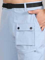 Men Training or Gym Cargo Shorts HM-2205 - Sky