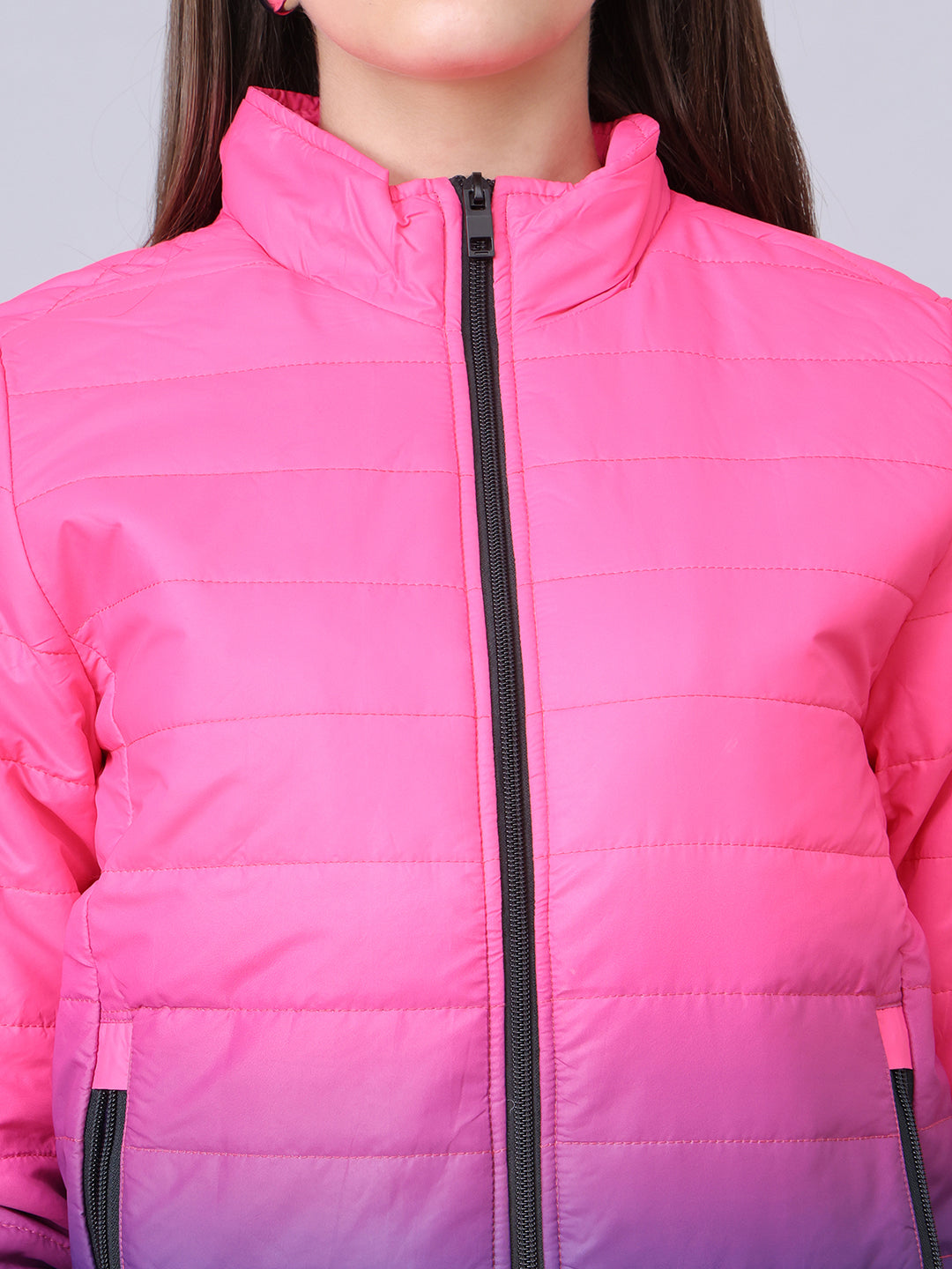 Women Jacket HM-474 - Pink / Blue