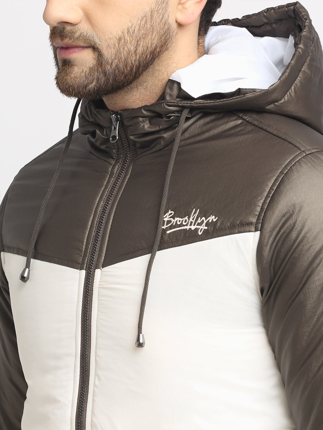 Men Jacket HM-324 - Dark Grey / Cream