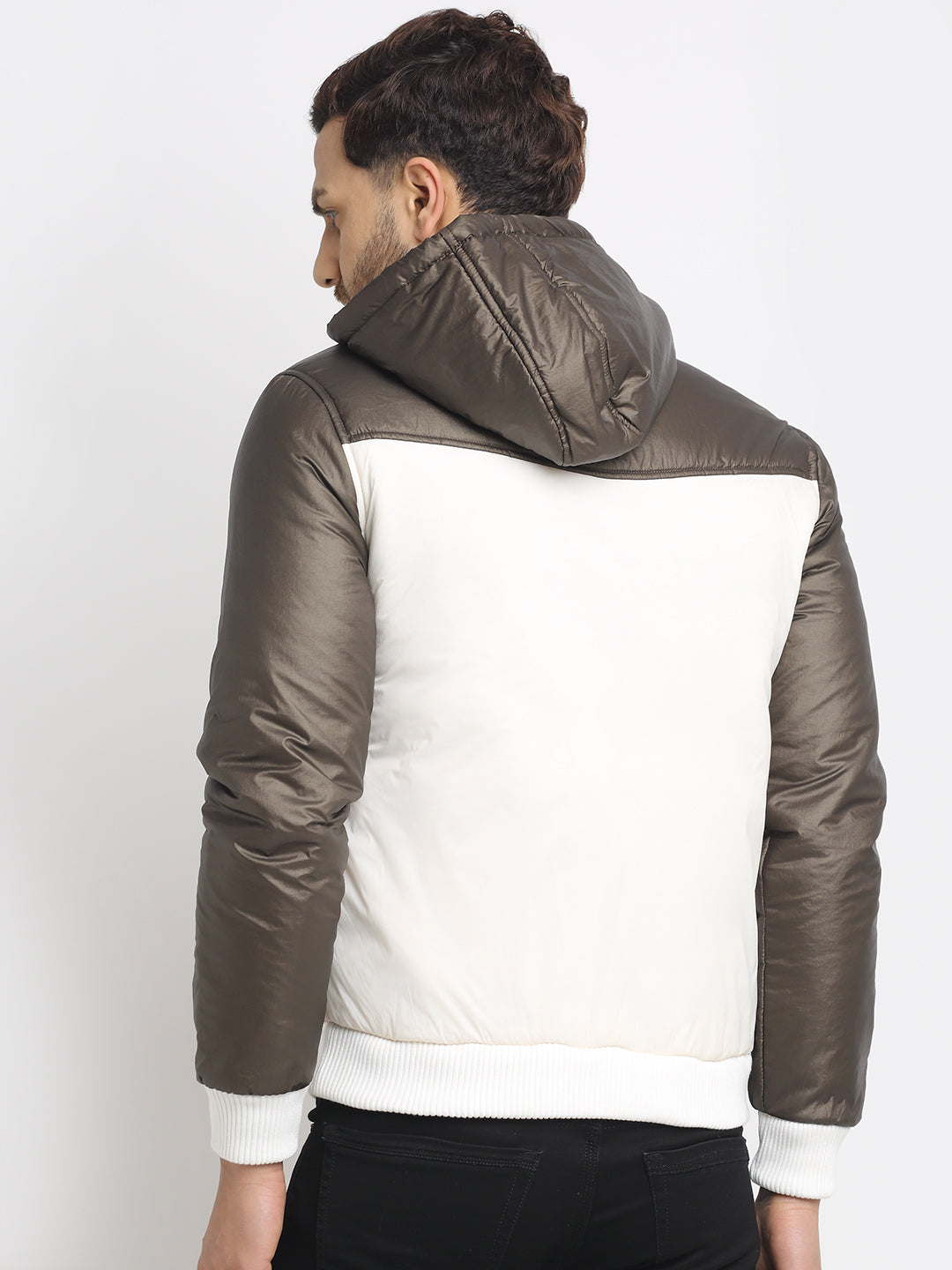 Men Jacket HM-324 - Dark Grey / Cream