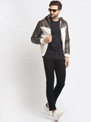 Men Jacket HM-324 - Dark Grey / Cream