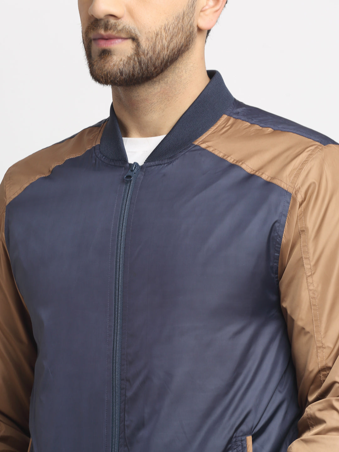 Men Jacket HM-325A - Tan / Navy