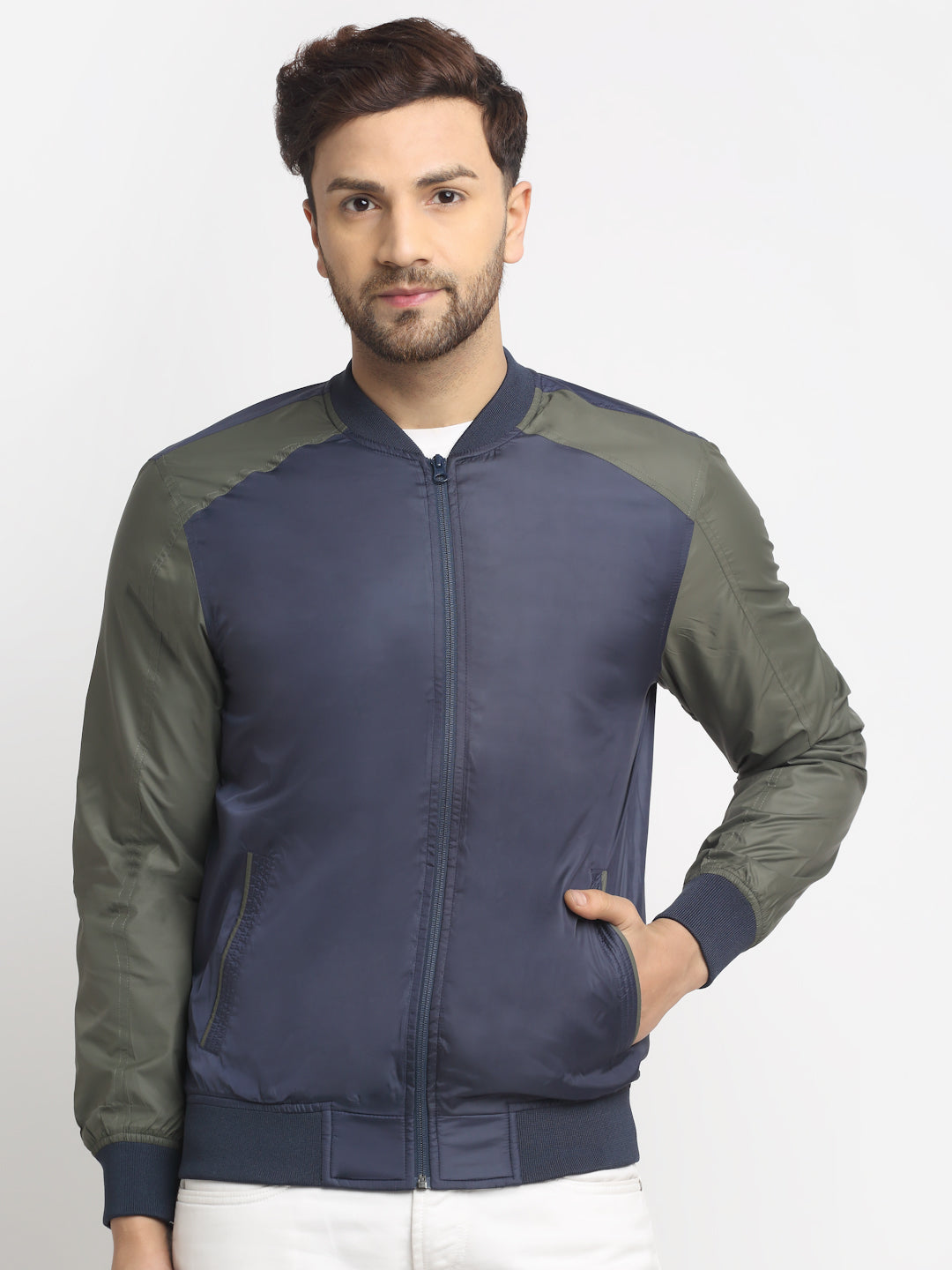 Men Jacket HM-325D - Navy / Olive