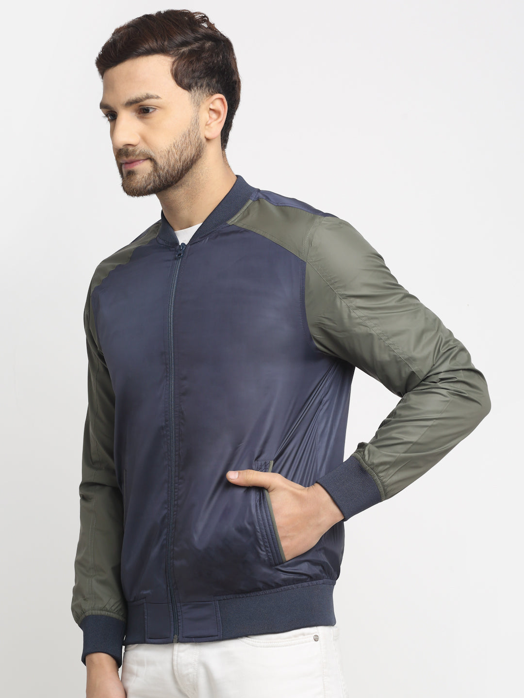 Men Jacket HM-325D - Navy / Olive