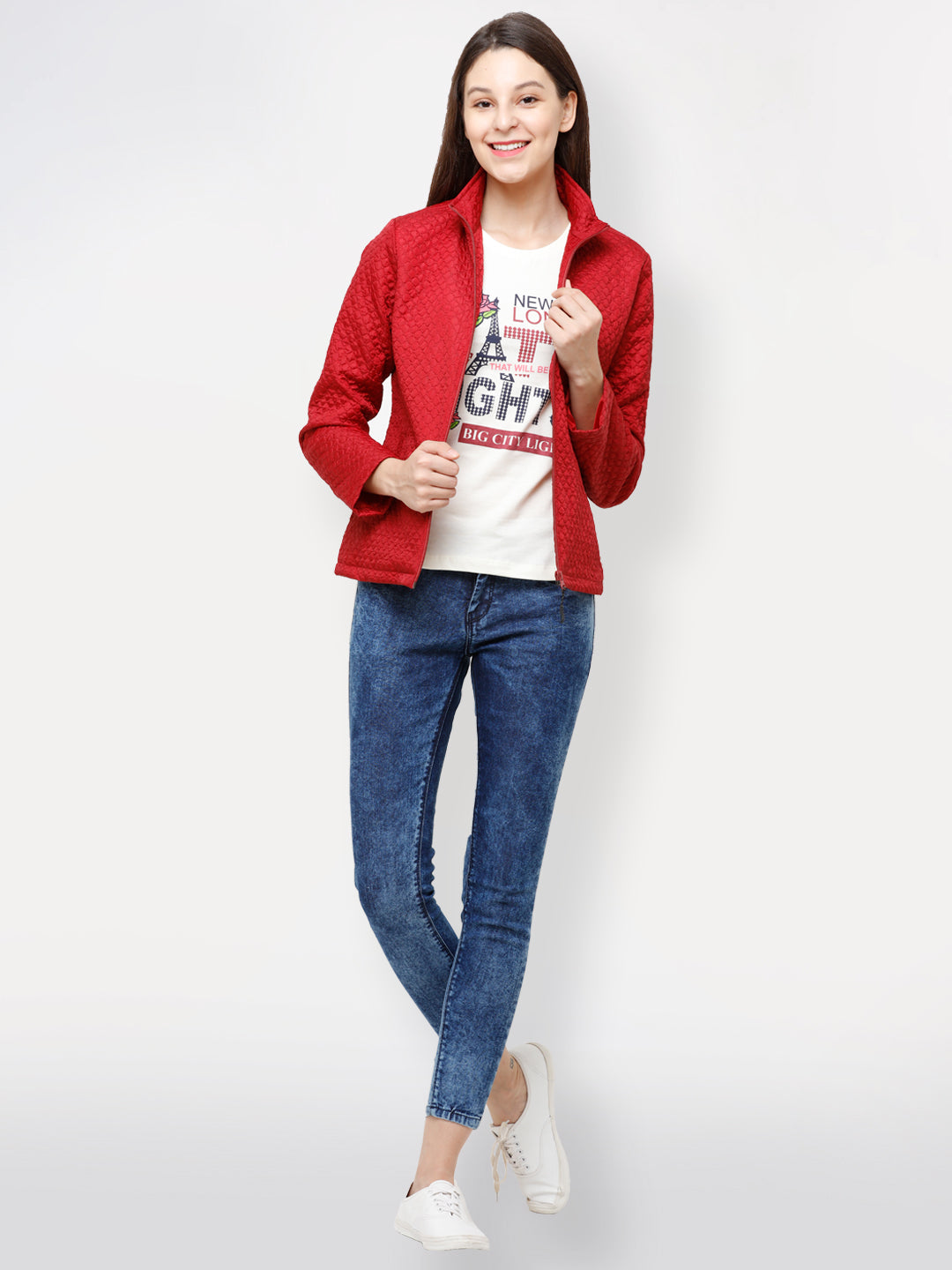 Solid Puffer Jacket | Women