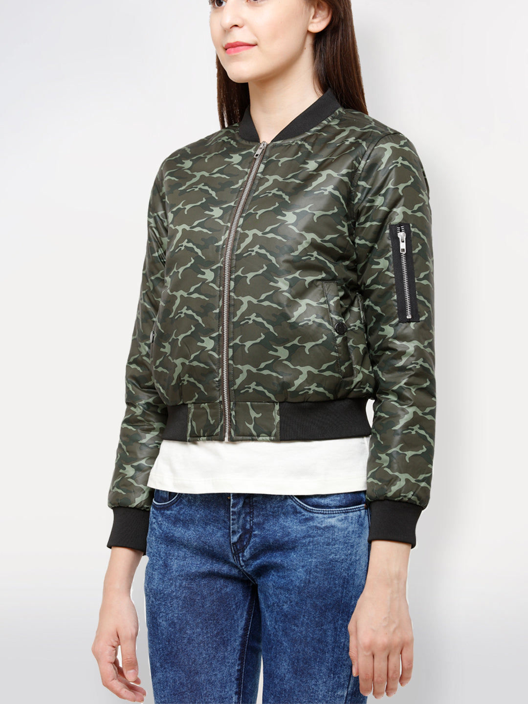 Women Jacket HM-348 - Camo / Olive