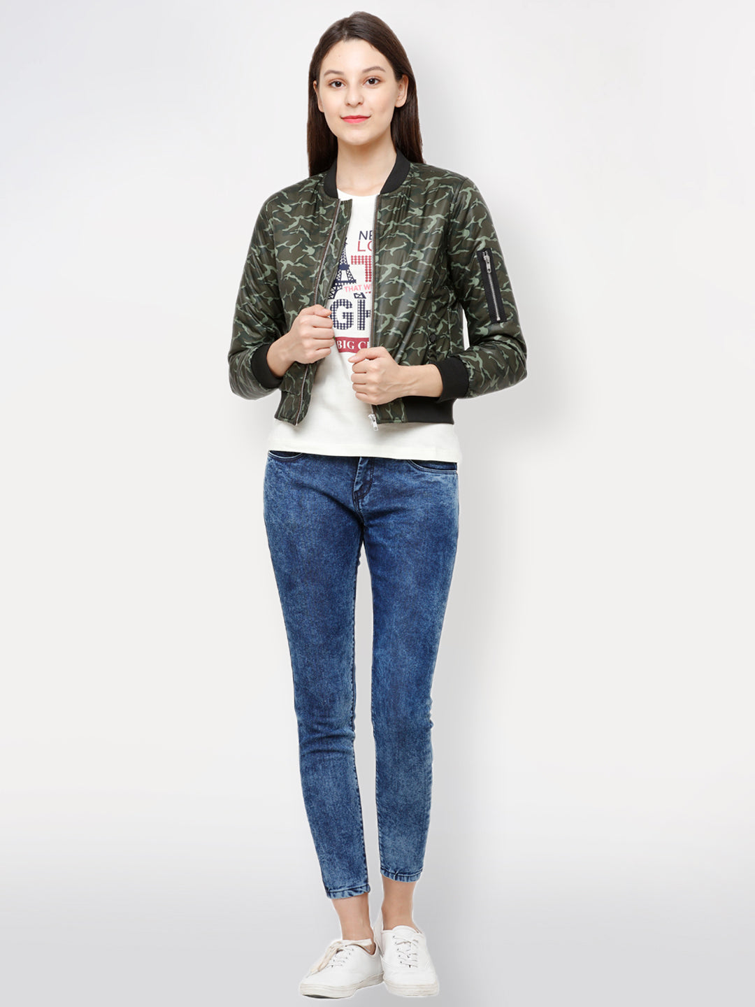 Women Jacket HM-348 - Camo / Olive