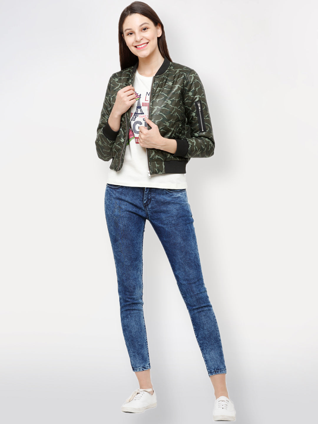 Women Jacket HM-348 - Camo / Olive