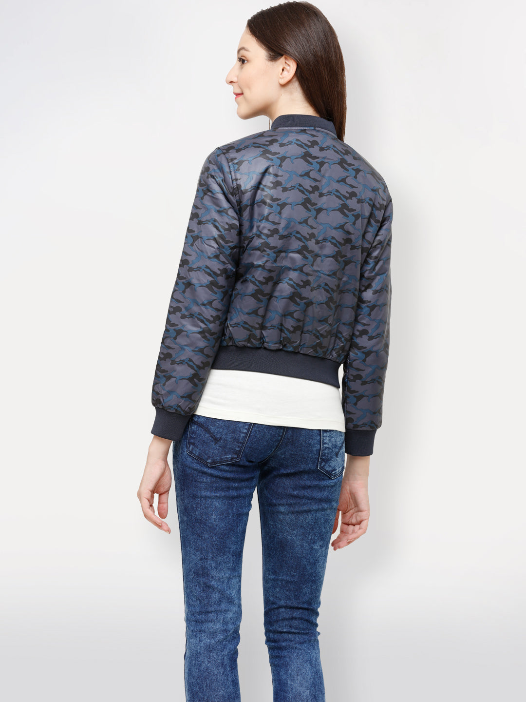 Women Jacket HM-348B - Camo/Navy