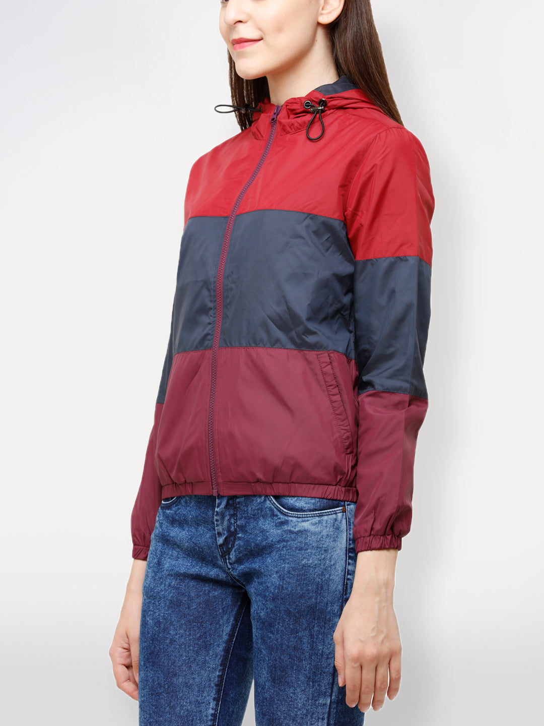 Women Jacket HM-354A - Navy / Maroon