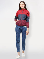 Women Jacket HM-354A - Navy / Maroon