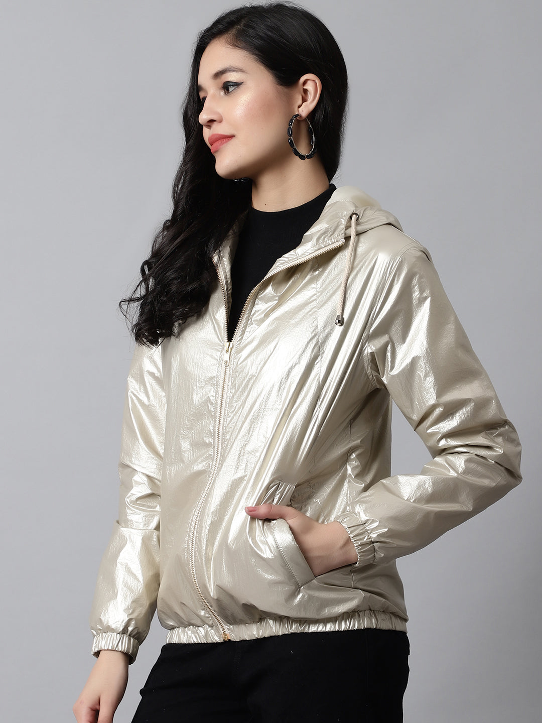 Women Jacket HM-368 - Golden