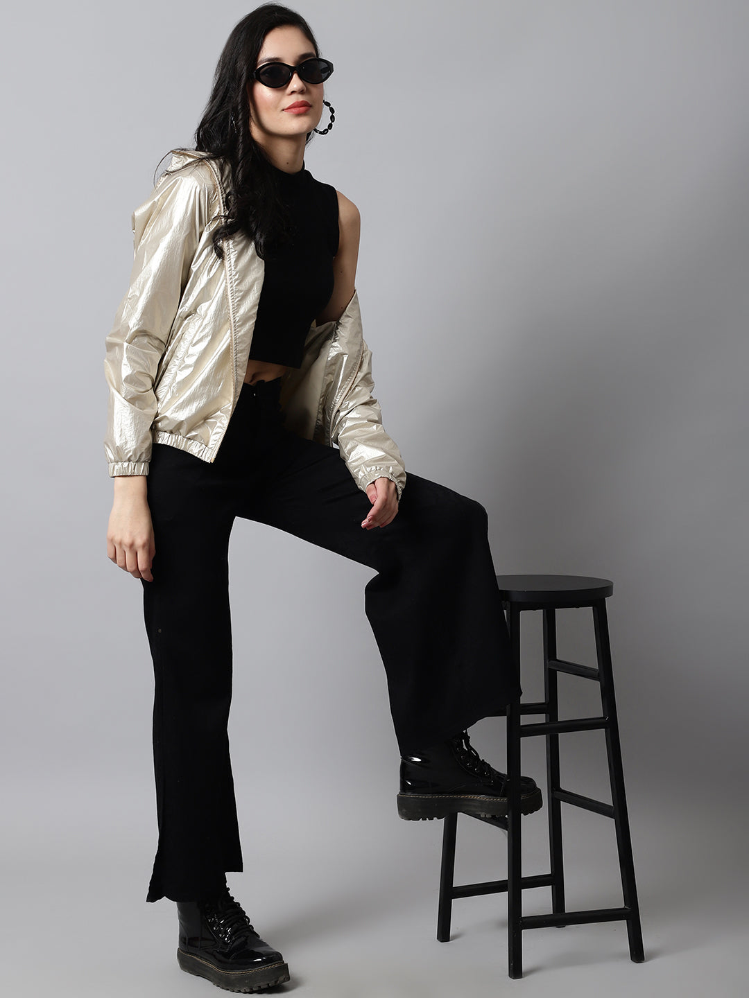 Women Jacket HM-368 - Golden
